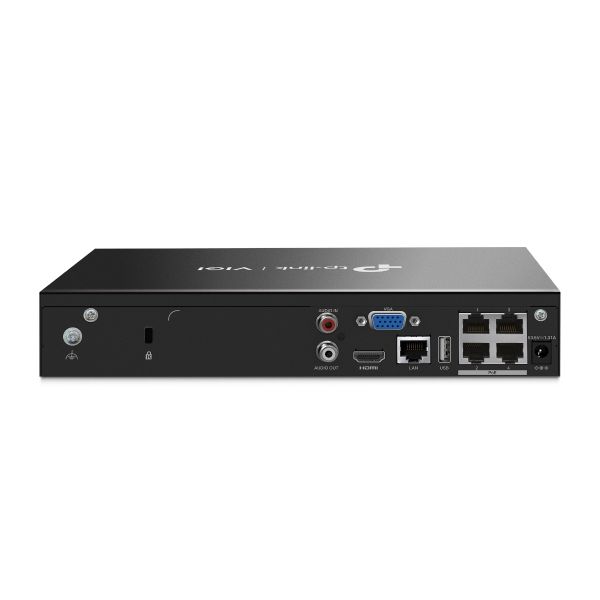 TP-Link VIGI NVR1004H-4P-2TB Netwerk Video Recorder (NVR) Zwart (VIGI NVR1004H-4P-2)