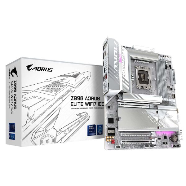 GIGABYTE Z890 AORUS ELITE WIFI7 ICE Intel Z890 LGA 1851 (Socket V1) ATX (Z890 AORUS ELITE WIFI7 ICE) GIGABYTE Z890 AORUS ELITE WIFI7 ICE Intel Z890 LGA 1851 (Socket V1) ATX (Z890 AORUS ELITE WIFI7 ICE)