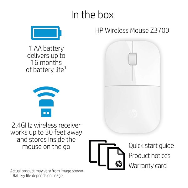 HP Z3700 witte draadloze muis (V0L80AA#ABB)