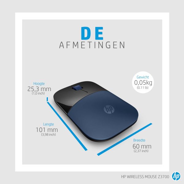 HP Z3700 blauwe draadloze muis (V0L81AA#ABB)