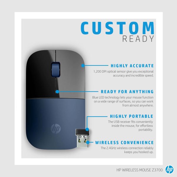 HP Z3700 blauwe draadloze muis (V0L81AA#ABB)