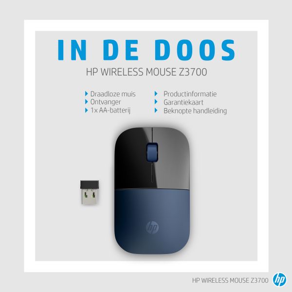 HP Z3700 blauwe draadloze muis (V0L81AA#ABB)