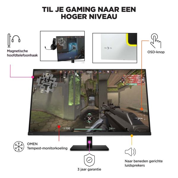 HP OMEN Transcend 31,5 inch UHD 240 Hz OLED-gaming monitor - Transcend 32 (9R181AA#ABB)