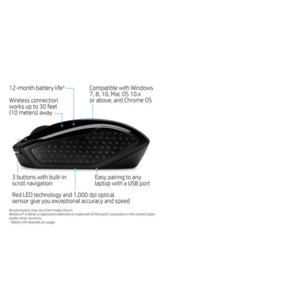 HP draadloze muis 200 (X6W31AA#ABB)