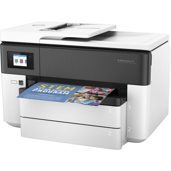 HP OfficeJet Pro 7730 breedformaat All-in-One printer, Printen, kopiëren, scannen, faxen, Invoer voor 35 vel; Printen via USB-poort aan voorzijde; Dubbelzijdig printen (Y0S19A#A80)