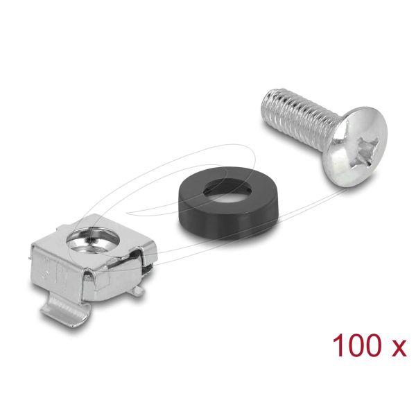 DELOCK Rack Montage Set für 10 und 19 100 Stück (42432)