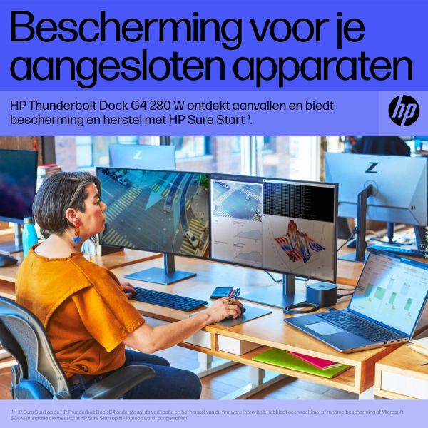 HP Thunderbolt Dock 280W G4 met combokabel (4J0G4ET#ABB)