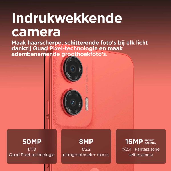Motorola moto G35 5G 17,1 cm (6.72") Dual SIM Android 14 USB Type-C 4 GB 128 GB 5000 mAh Rood (PB3K0001SE)