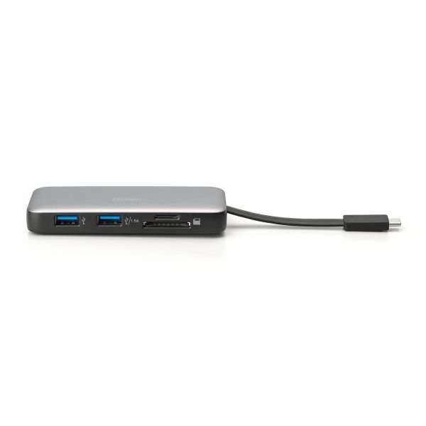 DIGITUS Docking USB-C->HDMI,USB3.2,RJ45,SD,MicroSD,PD silber (DA-70916)