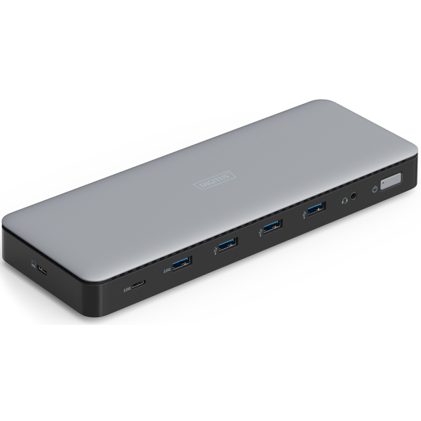 DIGITUS Docking USB-C->HDMI,DP,USBA,USBC,RJ45,DC,Audio silbe (DA-70918)