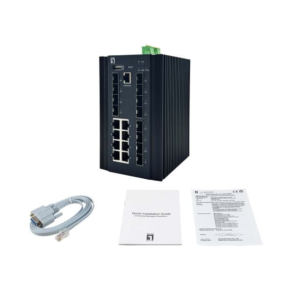 LevelOne IGU-2072 netwerk-switch Managed L2+ Gigabit Ethernet (10/100/1000) Zwart (IGU-2072)
