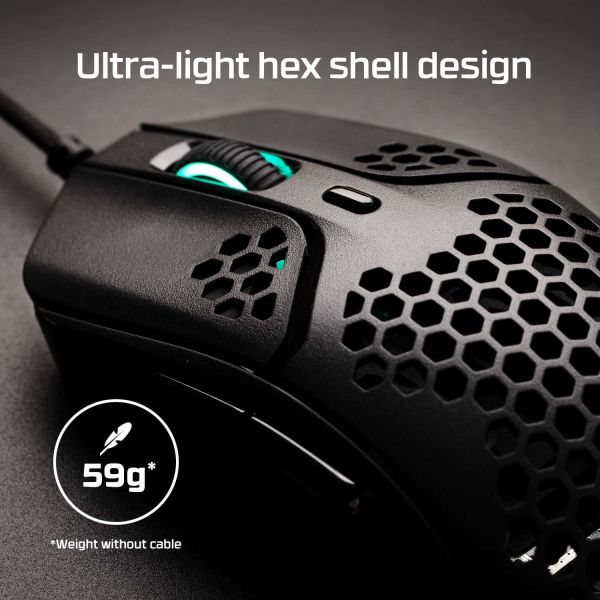 HyperX Pulsefire Haste - gamingmuis (zwart) (4P5P9AA)
