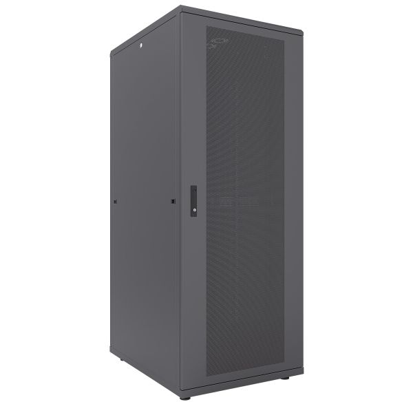 Intellinet 19" serverkast vrijstaand, 42U, 800x1200 mm (breedte x diepte), zwart, bouwpakket (flatpack), max. 1500 kg, meerpuntsdeurslot, 1 slot per zijpaneel, bruikbare diepte 123–973 mm, IP20, staal (713733) Intellinet 19" serverkast vrijstaand, 42U, 800x1200 mm (breedte x diepte), zwart, bouwpakket (flatpack), max. 1500 kg, meerpuntsdeurslot, 1 slot per zijpaneel, bruikbare diepte 123–973 mm, IP20, staal (713733)
