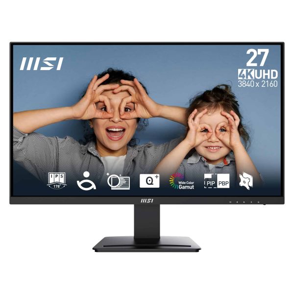 MSI Pro MP273UDE computer monitor 68,6 cm (27") 3840 x 2160 Pixels 4K Ultra HD Zwart (9S6-3PB4CH-209)