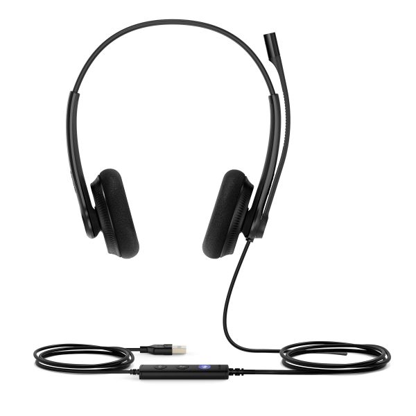 Yealink UH34 Lite Dual Teams Headset Bedraad Hoofdband Kantoor/callcenter USB Type-A Zwart (1308160)