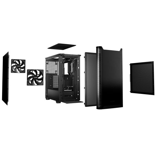 be quiet! PURE BASE 501 Black Midi Tower Zwart (BG073) be quiet! PURE BASE 501 Black Midi Tower Zwart (BG073)