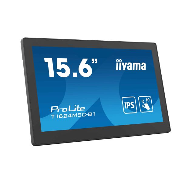 iiyama T1624MSC-B1 computer monitor 39,6 cm (15.6") 1920 x 1080 Pixels Full HD LED Touchscreen Zwart (T1624MSC-B1)