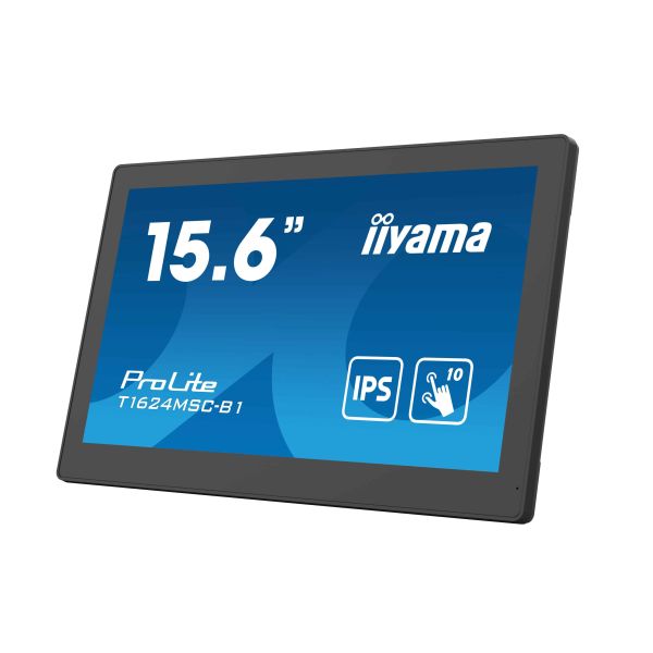 iiyama T1624MSC-B1 computer monitor 39,6 cm (15.6") 1920 x 1080 Pixels Full HD LED Touchscreen Zwart (T1624MSC-B1) iiyama T1624MSC-B1 computer monitor 39,6 cm (15.6") 1920 x 1080 Pixels Full HD LED Touchscreen Zwart (T1624MSC-B1)