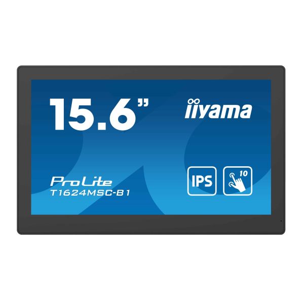 iiyama T1624MSC-B1 computer monitor 39,6 cm (15.6") 1920 x 1080 Pixels Full HD LED Touchscreen Zwart (T1624MSC-B1) iiyama T1624MSC-B1 computer monitor 39,6 cm (15.6") 1920 x 1080 Pixels Full HD LED Touchscreen Zwart (T1624MSC-B1)