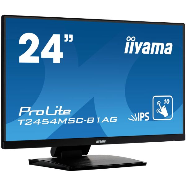 iiyama ProLite T2454MSC-B1AG computer monitor 60,5 cm (23.8") 1920 x 1080 Pixels Full HD LED Touchscreen Multi-gebruiker Zwart (T2454MSC-B1AG)
