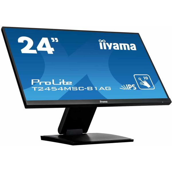 iiyama ProLite T2454MSC-B1AG computer monitor 60,5 cm (23.8") 1920 x 1080 Pixels Full HD LED Touchscreen Multi-gebruiker Zwart (T2454MSC-B1AG)