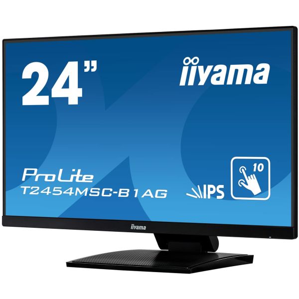 iiyama ProLite T2454MSC-B1AG computer monitor 60,5 cm (23.8") 1920 x 1080 Pixels Full HD LED Touchscreen Multi-gebruiker Zwart (T2454MSC-B1AG)