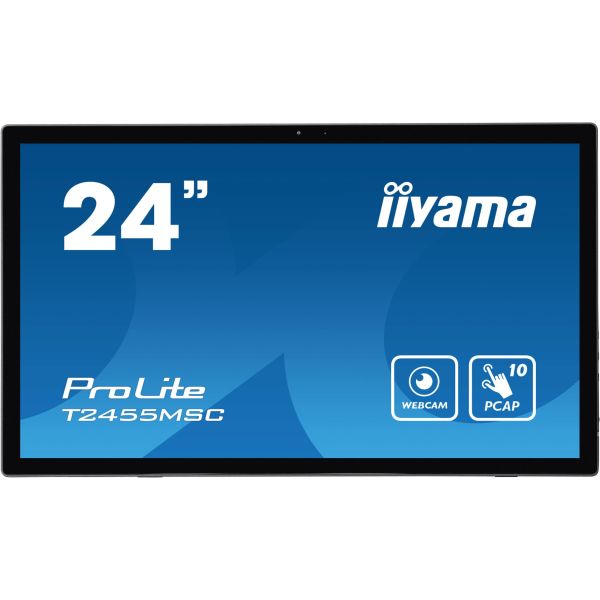 iiyama T2455MSC-B1 computer monitor 61 cm (24") 1920 x 1080 Pixels Full HD LED Touchscreen Zwart (T2455MSC-B1)