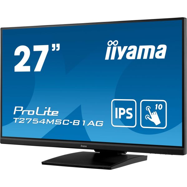 iiyama ProLite T2754MSC-B1AG computer monitor 68,6 cm (27") 1920 x 1080 Pixels Full HD LED Touchscreen Multi-gebruiker Zwart (T2754MSC-B1AG) iiyama ProLite T2754MSC-B1AG computer monitor 68,6 cm (27") 1920 x 1080 Pixels Full HD LED Touchscreen Multi-gebruiker Zwart (T2754MSC-B1AG)