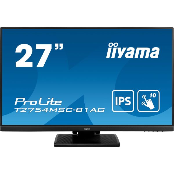 iiyama ProLite T2754MSC-B1AG computer monitor 68,6 cm (27") 1920 x 1080 Pixels Full HD LED Touchscreen Multi-gebruiker Zwart (T2754MSC-B1AG) iiyama ProLite T2754MSC-B1AG computer monitor 68,6 cm (27") 1920 x 1080 Pixels Full HD LED Touchscreen Multi-gebruiker Zwart (T2754MSC-B1AG)