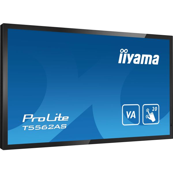 iiyama T5562AS-B1 beeldkrant Interactief flatscreen 138,7 cm (54.6") VA 500 cd/m² 4K Ultra HD Zwart Touchscreen Type processor Android 8.0 24/7 (T5562AS-B1)