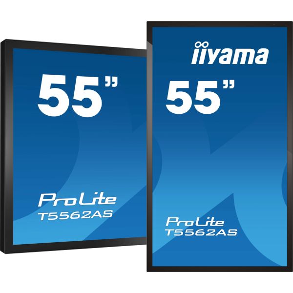 iiyama T5562AS-B1 beeldkrant Interactief flatscreen 138,7 cm (54.6") VA 500 cd/m² 4K Ultra HD Zwart Touchscreen Type processor Android 8.0 24/7 (T5562AS-B1)