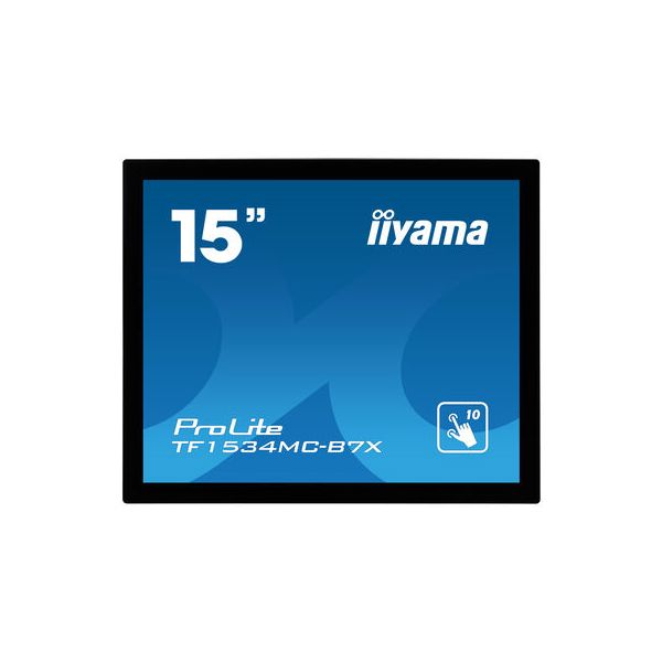 iiyama ProLite TF1534MC-B7X computer monitor 38,1 cm (15") 1024 x 768 Pixels XGA LED Touchscreen Multi-gebruiker Zwart (TF1534MC-B7X)