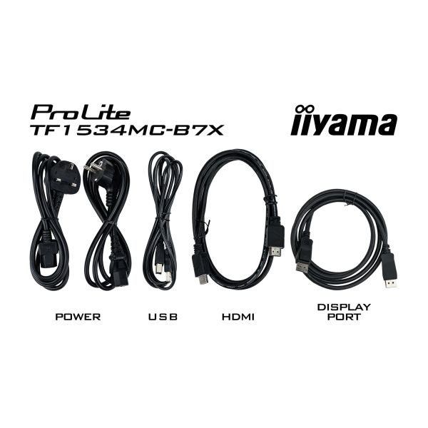 iiyama TF1534MC-B7X computer monitor 38,1 cm (15") 1024 x 768 Pixels XGA LED Touchscreen Multi-gebruiker Zwart (TF1534MC-B7X)