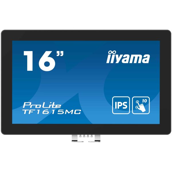 iiyama ProLite TF1615MC-B1 computer monitor 39,6 cm (15.6") 1920 x 1080 Pixels Full HD Touchscreen Zwart (TF1615MC-B1) iiyama ProLite TF1615MC-B1 computer monitor 39,6 cm (15.6") 1920 x 1080 Pixels Full HD Touchscreen Zwart (TF1615MC-B1)