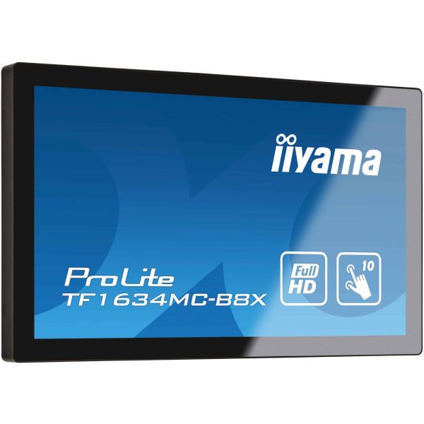 iiyama ProLite TF1634MC-B8X computer monitor 39,6 cm (15.6") 1920 x 1080 Pixels Full HD LED Touchscreen Multi-gebruiker Zwart (TF1634MC-B8X) iiyama ProLite TF1634MC-B8X computer monitor 39,6 cm (15.6") 1920 x 1080 Pixels Full HD LED Touchscreen Multi-gebruiker Zwart (TF1634MC-B8X)