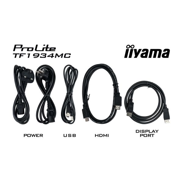 iiyama ProLite TF1934MC-B7X computer monitor 48,3 cm (19") 1280 x 1024 Pixels SXGA LED Touchscreen Zwart (TF1934MC-B7X)