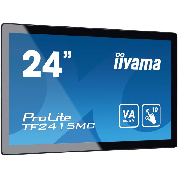 iiyama ProLite TF2415MC-B2 computer monitor 60,5 cm (23.8") 1920 x 1080 Pixels Full HD LED Touchscreen Multi-gebruiker Zwart (TF2415MC-B2)