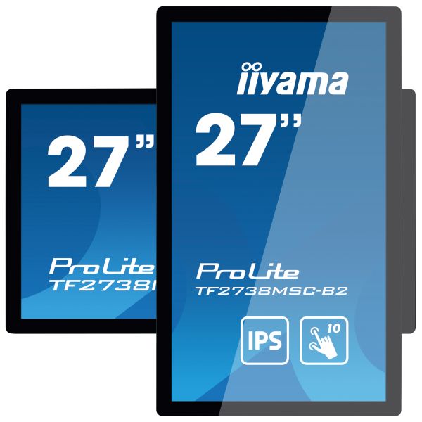 iiyama ProLite TF2738MSC-B2 computer monitor 68,6 cm (27") 1920 x 1080 Pixels Full HD LED Touchscreen Multi-gebruiker Zwart (TF2738MSC-B2) iiyama ProLite TF2738MSC-B2 computer monitor 68,6 cm (27") 1920 x 1080 Pixels Full HD LED Touchscreen Multi-gebruiker Zwart (TF2738MSC-B2)