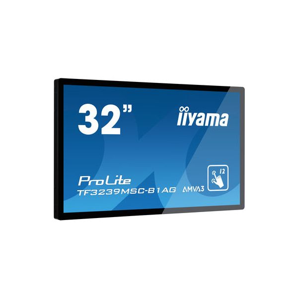 iiyama ProLite TF3239MSC-B1AG computer monitor 80 cm (31.5") 1920 x 1080 Pixels Full HD LED Touchscreen Multi-gebruiker Zwart (TF3239MSC-B1AG)