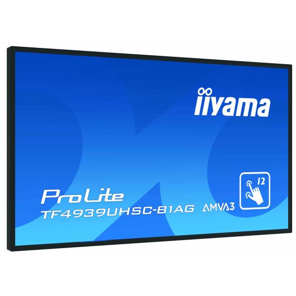 iiyama ProLite TF4939UHSC-B1AG computer monitor 124,5 cm (49") 3840 x 2160 Pixels 4K Ultra HD LED Touchscreen Multi-gebruiker Zwart (TF4939UHSC-B1AG)