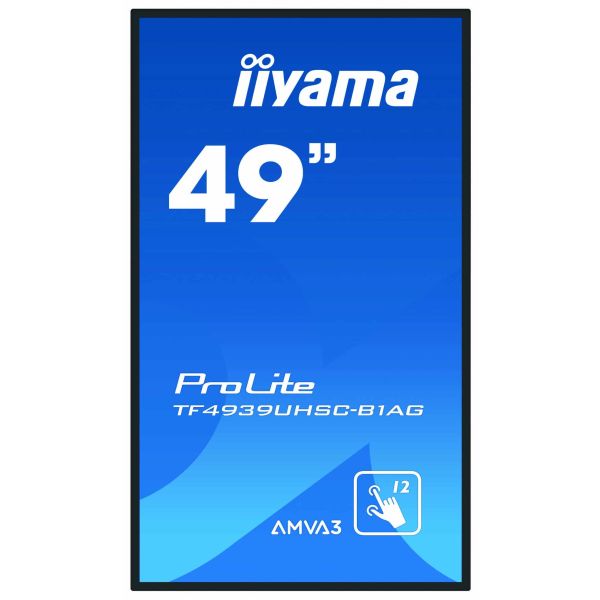 iiyama ProLite TF4939UHSC-B1AG computer monitor 124,5 cm (49") 3840 x 2160 Pixels 4K Ultra HD LED Touchscreen Multi-gebruiker Zwart (TF4939UHSC-B1AG)