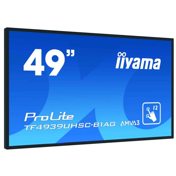 iiyama ProLite TF4939UHSC-B1AG computer monitor 124,5 cm (49") 3840 x 2160 Pixels 4K Ultra HD LED Touchscreen Multi-gebruiker Zwart (TF4939UHSC-B1AG)