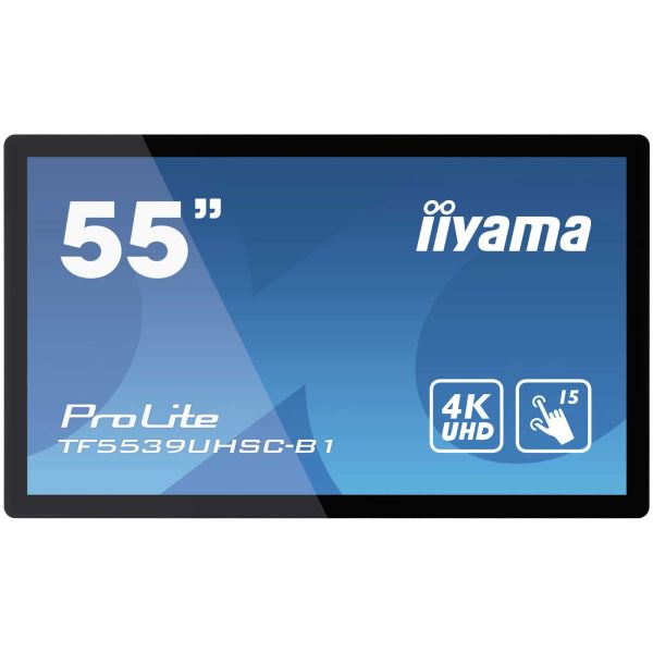 iiyama ProLite TF5539UHSC-B1AG computer monitor 139,7 cm (55") 3840 x 2160 Pixels 4K Ultra HD LED Touchscreen Multi-gebruiker Zwart (TF5539UHSC-B1AG) iiyama ProLite TF5539UHSC-B1AG computer monitor 139,7 cm (55") 3840 x 2160 Pixels 4K Ultra HD LED Touchscreen Multi-gebruiker Zwart (TF5539UHSC-B1AG)