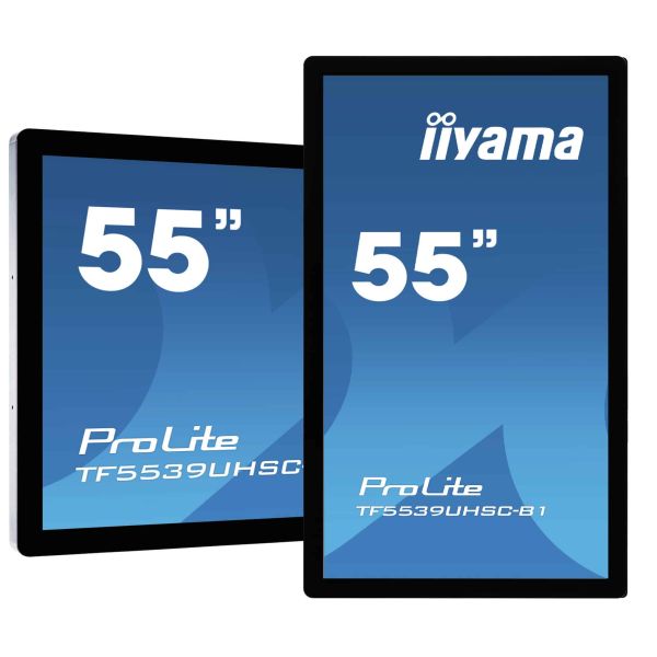 iiyama ProLite TF5539UHSC-B1AG computer monitor 139,7 cm (55") 3840 x 2160 Pixels 4K Ultra HD LED Touchscreen Multi-gebruiker Zwart (TF5539UHSC-B1AG)