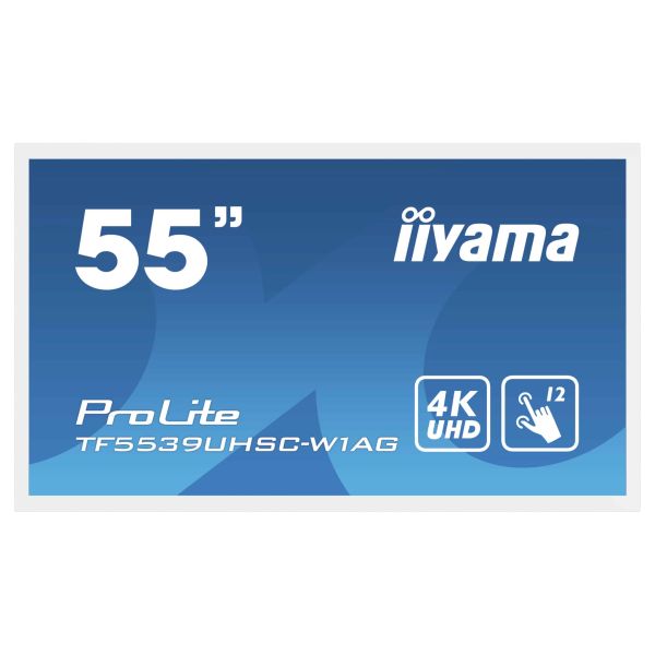 iiyama ProLite TF5539UHSC-W1AG computer monitor 139,7 cm (55") 3840 x 2160 Pixels 4K Ultra HD LED Touchscreen Multi-gebruiker Wit (TF5539UHSC-W1AG) iiyama ProLite TF5539UHSC-W1AG computer monitor 139,7 cm (55") 3840 x 2160 Pixels 4K Ultra HD LED Touchscreen Multi-gebruiker Wit (TF5539UHSC-W1AG)