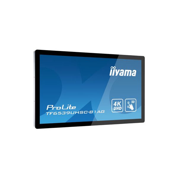 iiyama TF6539UHSC-B1AG beeldkrant Interactief flatscreen 165,1 cm (65") LCD 500 cd/m² 4K Ultra HD Zwart Touchscreen (TF6539UHSC-B1AG)