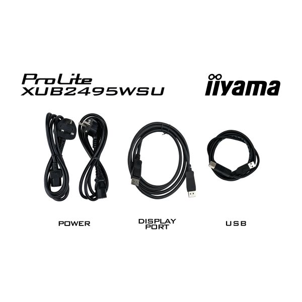 iiyama ProLite XUB2495WSU-B5 computer monitor 61,2 cm (24.1") 1920 x 1200 Pixels WUXGA LCD Zwart (XUB2495WSU-B5)