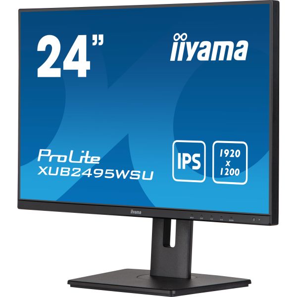 iiyama ProLite XUB2495WSU-B5 computer monitor 61,2 cm (24.1") 1920 x 1200 Pixels WUXGA LCD Zwart (XUB2495WSU-B5)