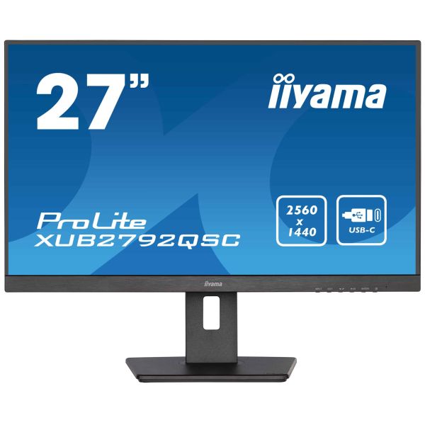 iiyama ProLite 68,6 cm (27") 2560 x 1440 Pixels Wide Quad HD LED Zwart (XUB2792QSC-B5)