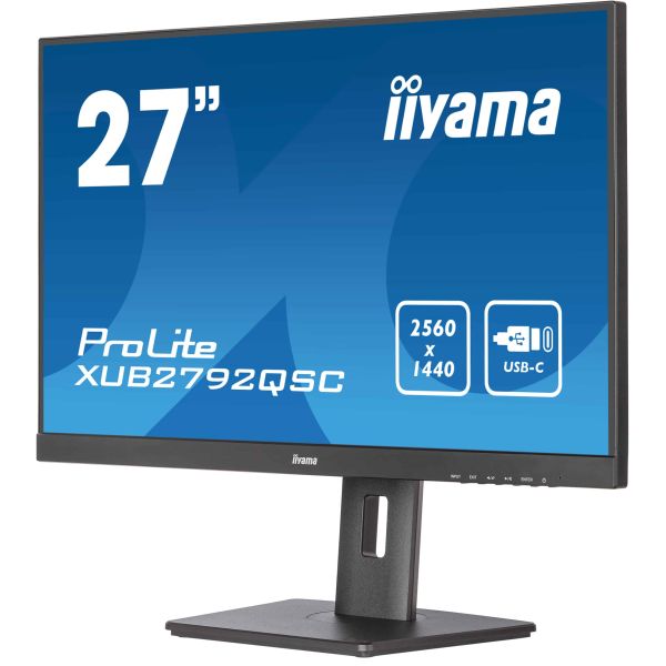 iiyama ProLite 68,6 cm (27") 2560 x 1440 Pixels Wide Quad HD LED Zwart (XUB2792QSC-B5)